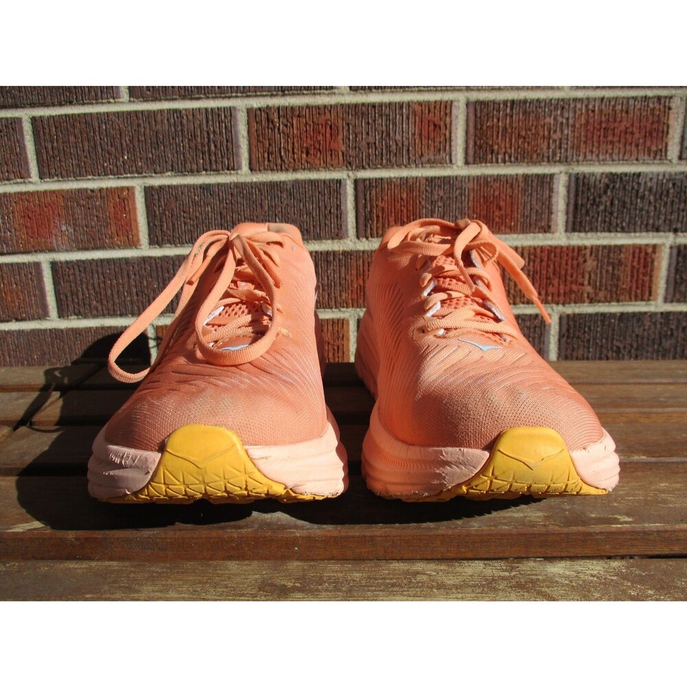 Hoka One One Rincon 3 Women 10.5 B Peach Orange Athletic Running Shoes 1119396 - Picture 3 of 14